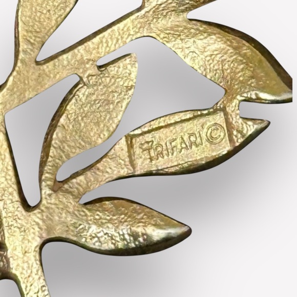 Vintage Alfred Philippe Crown Trifari Brooch Autumn Tree Of Life - Picture 3 of 4